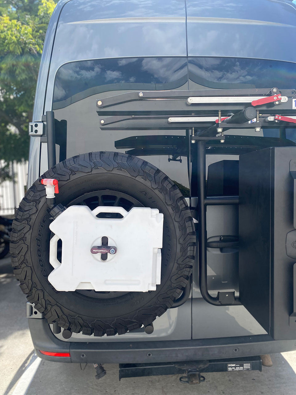 Rear Door Box/Tire Rack – Sprinter 2019+