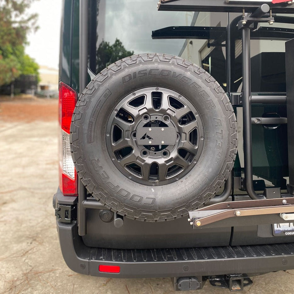 Driver Side Rear Door Box/Tire Rack – Transit 2015+