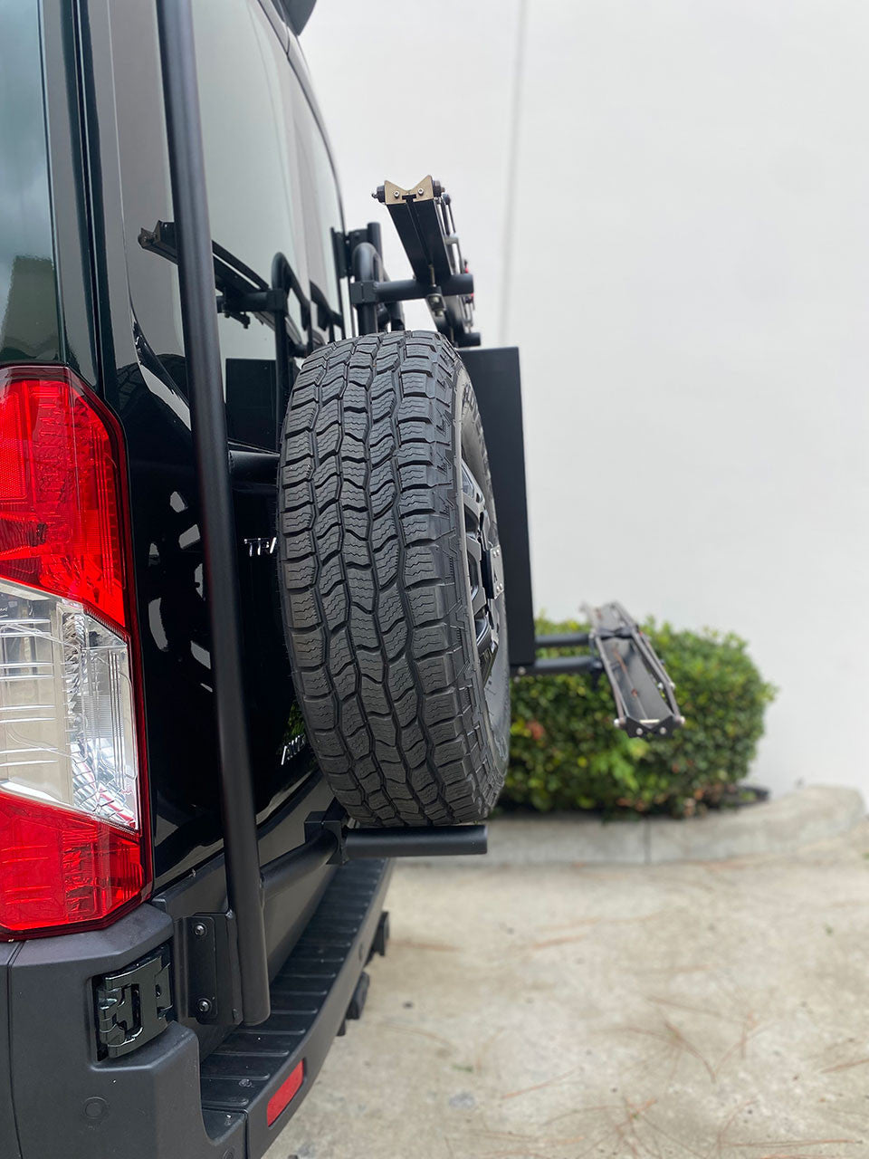 Driver Side Rear Door Box/Tire Rack – Transit 2015+
